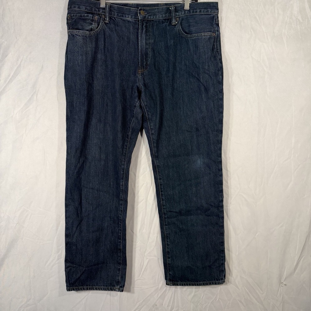 Gap Straight Fit Blue Jeans Men's Dark Wash‎ Fits 38x30 Cotton Denim Pants